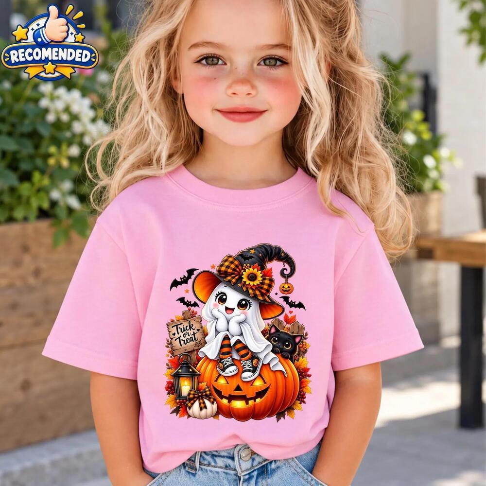 Cute Spooky Ghost Pumpkin Halloween Shirt, Boo Shirt